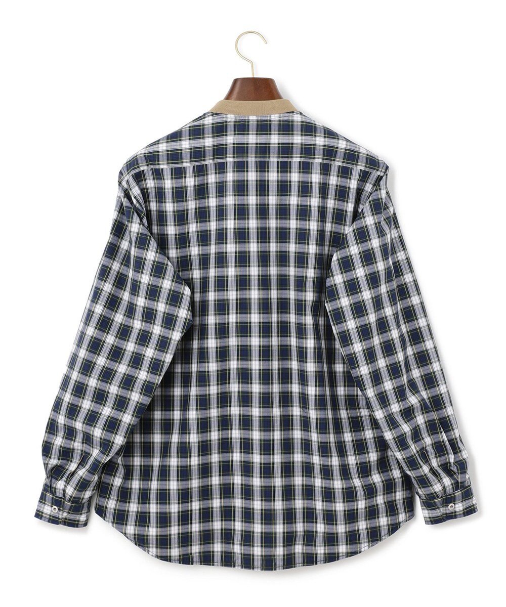 J.PRESS MEN マルチチェック×ナイロンタフタワッシャー リバーシブルシャツ 