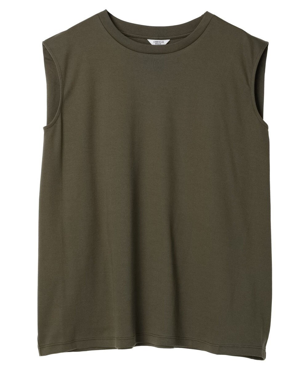 AMERICAN HOLIC 接触冷感ショルダータックノースリーブプルオーバー 