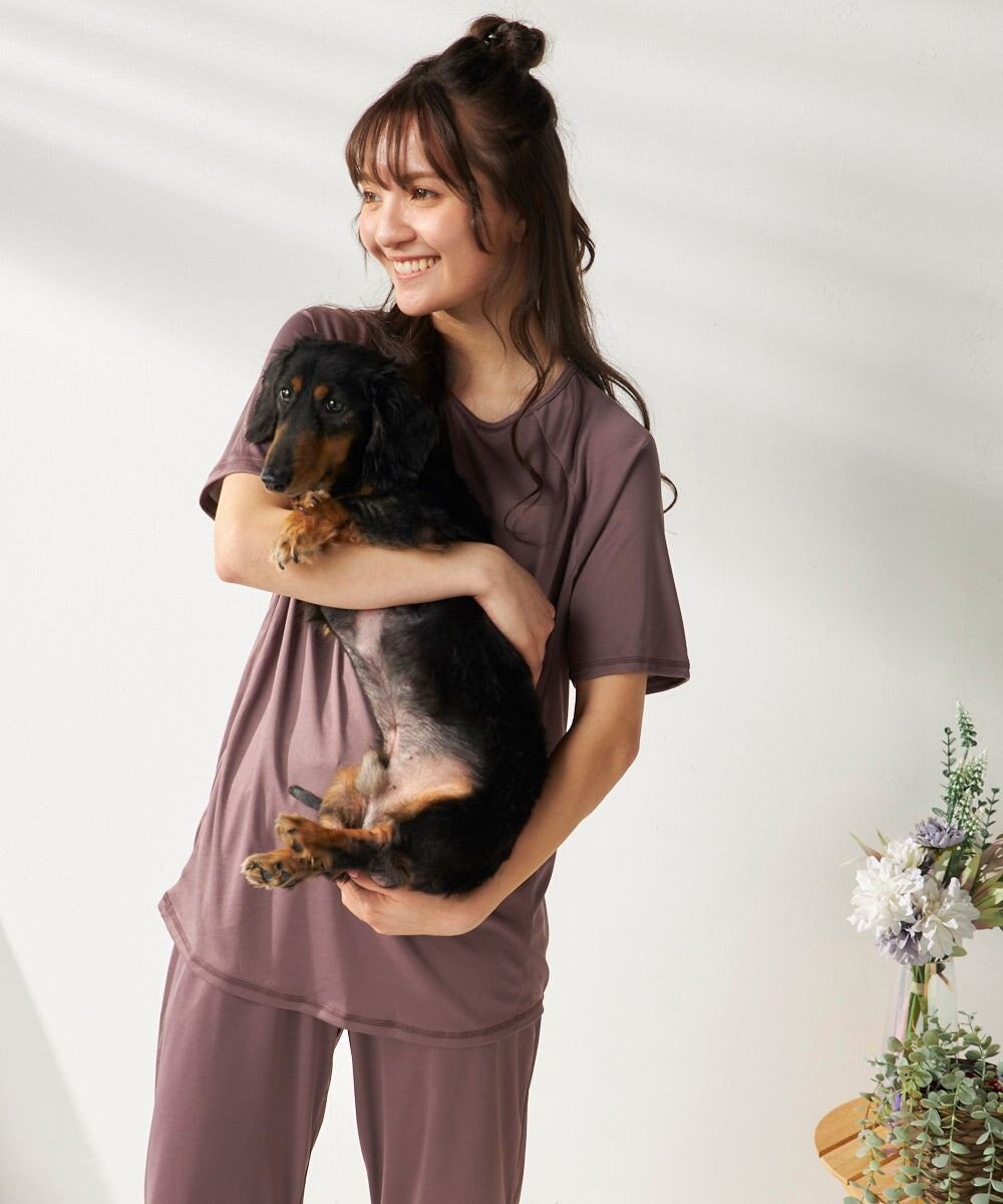 OP／FILA 【FILA】犬や猫の毛がつきにくいルームウェア上下セット/半袖 