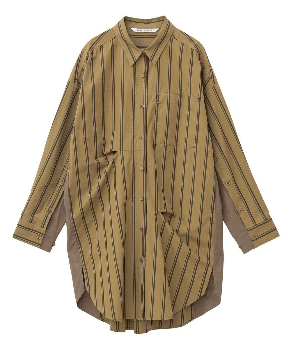 YECCA VECCA 2way袖デザインロングシャツ 