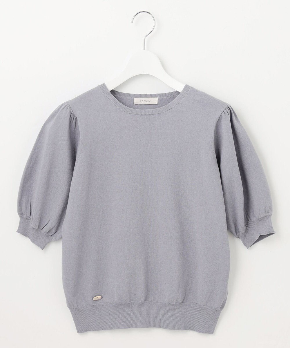Feroux 【接触冷感・UVカット・洗える】クルーネックハーフスリーブ プルオーバー 