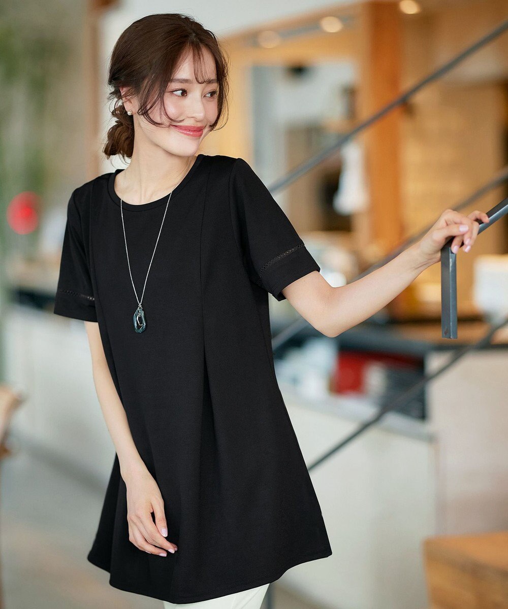 Tiaclasse 【洗える・接触冷感・紫外線ケア・サラごこち】はしごレースチュニック 