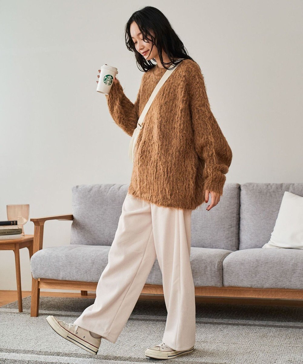 WEGO 裏起毛ワイドイージーパンツ 