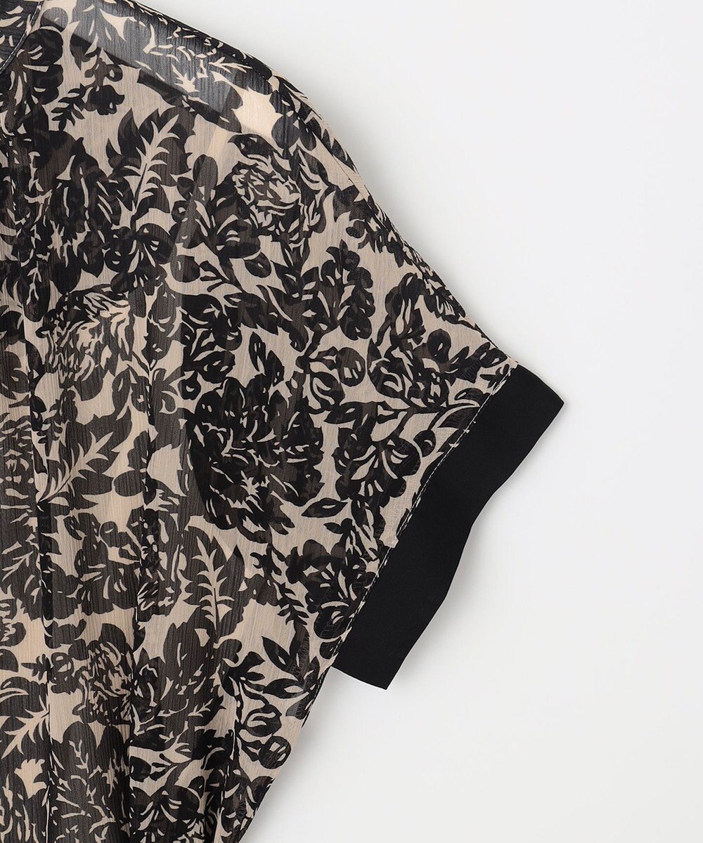 23区 ボタニカルプリント フレア ワンピース 