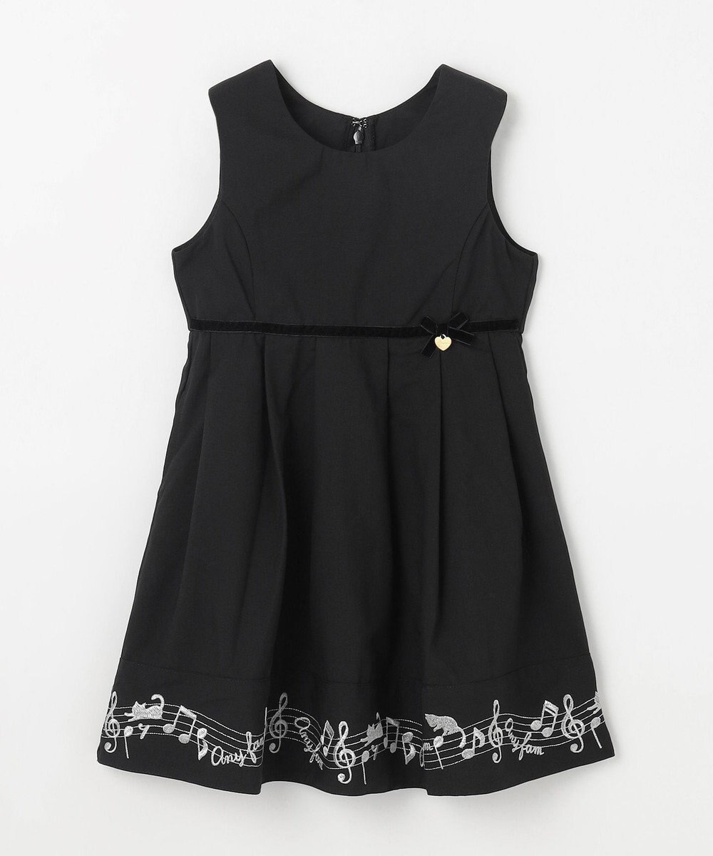 ANY KIDS モノトーン音符ジャンパースカート 