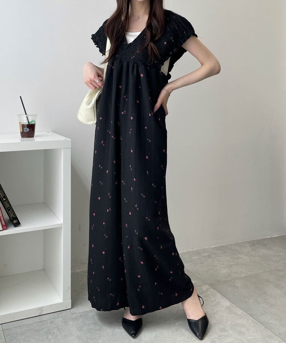 WEGO シャーリングサロペット 