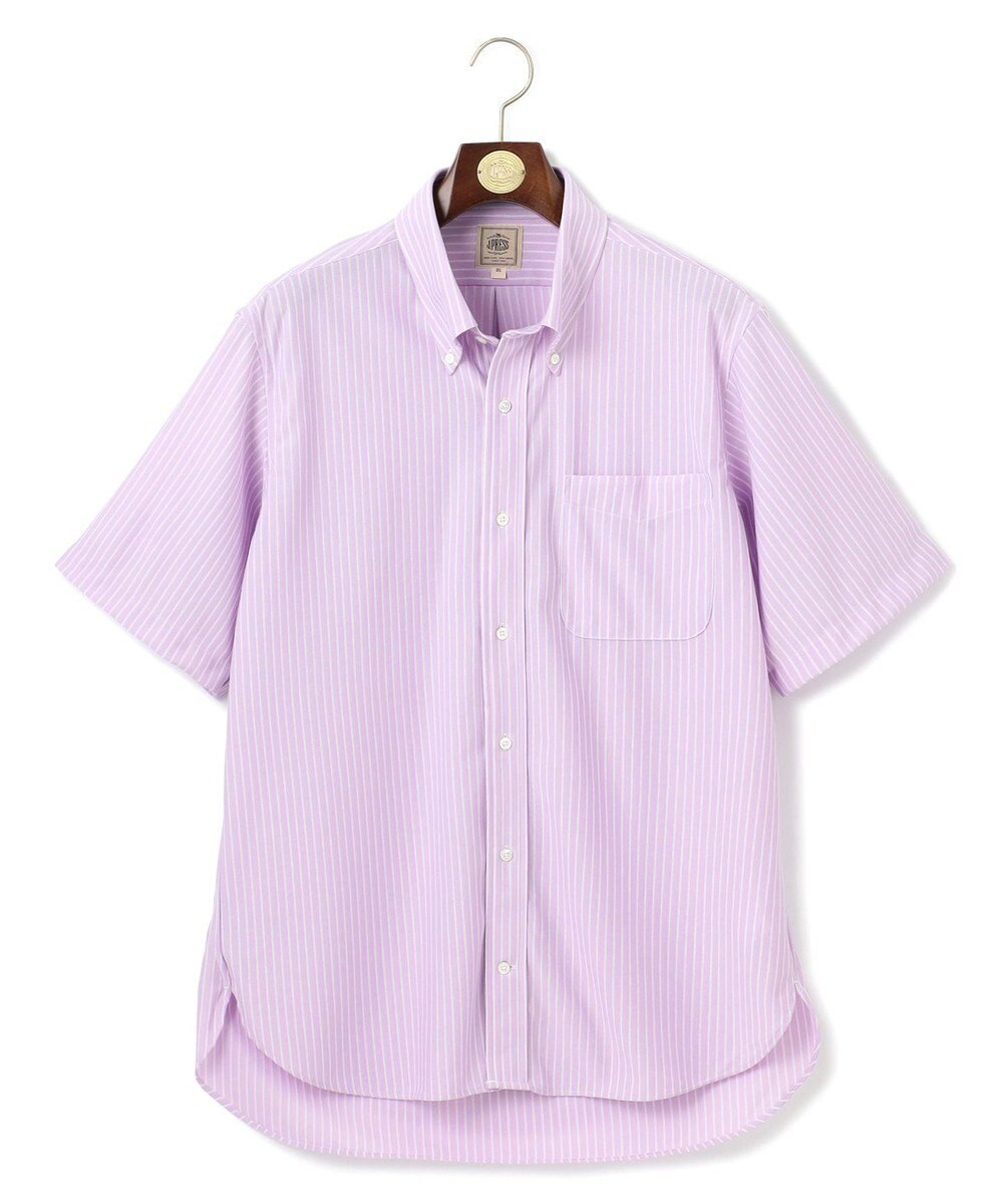 J.PRESS MEN 【KING SIZE】【J.PRESS OXFORD JERSEY】カノコインレイストライプ パッチポケットシャツ / B.D. 