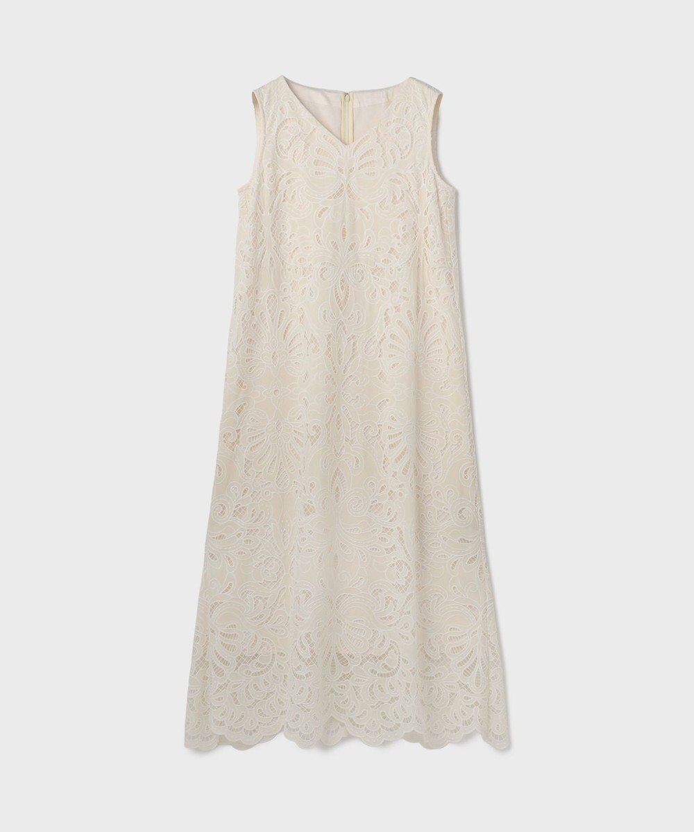 GRACE CONTINENTAL フラワーカットワークワンピース 