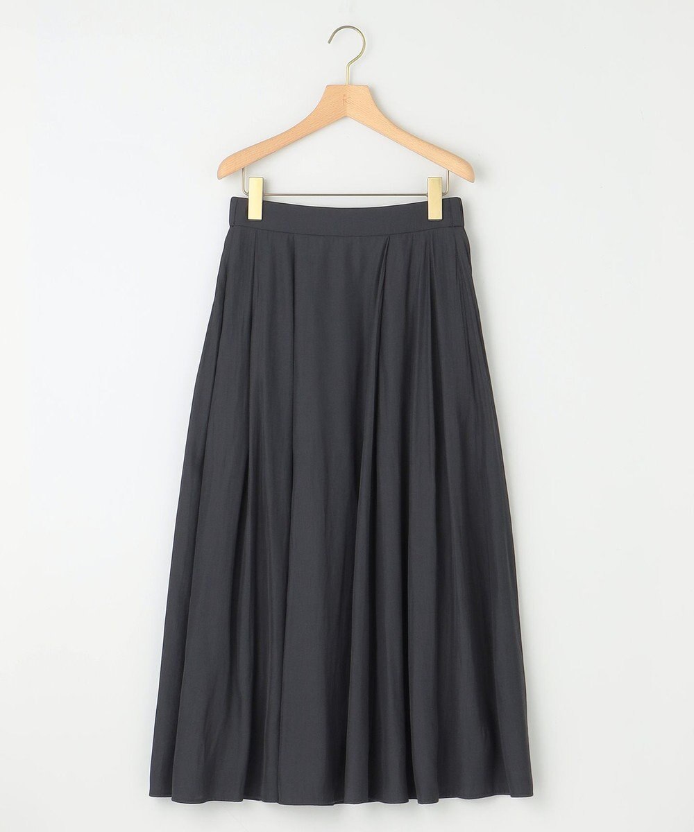 組曲 【WEB限定】ギャザーライトデシン タックスカート 