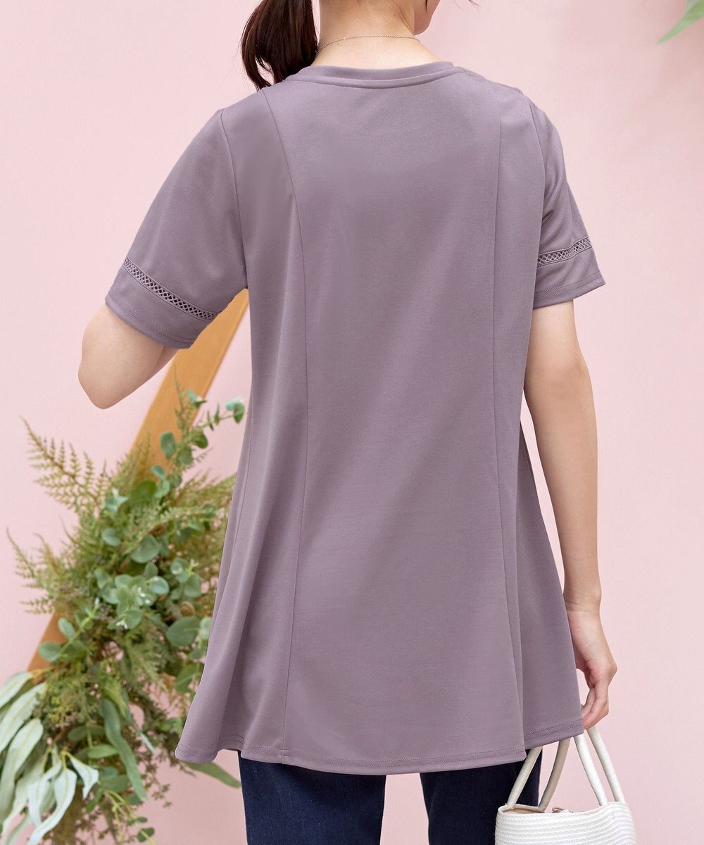 Tiaclasse 【洗える・接触冷感・紫外線ケア・サラごこち】はしごレースチュニック 