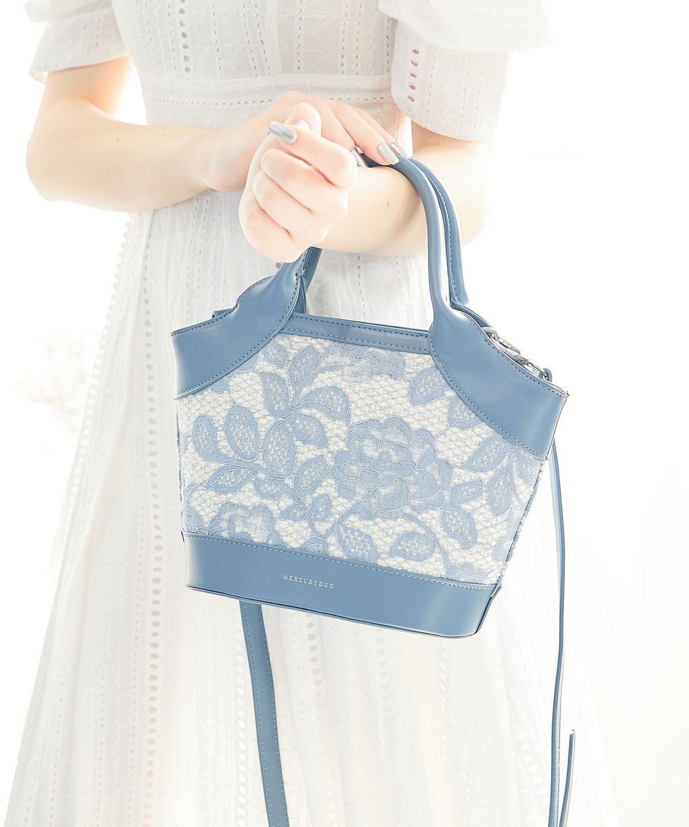 style code 【MERCURYDUO/マーキュリーデュオ】ミックスマテリアル　ハンドバッグ 