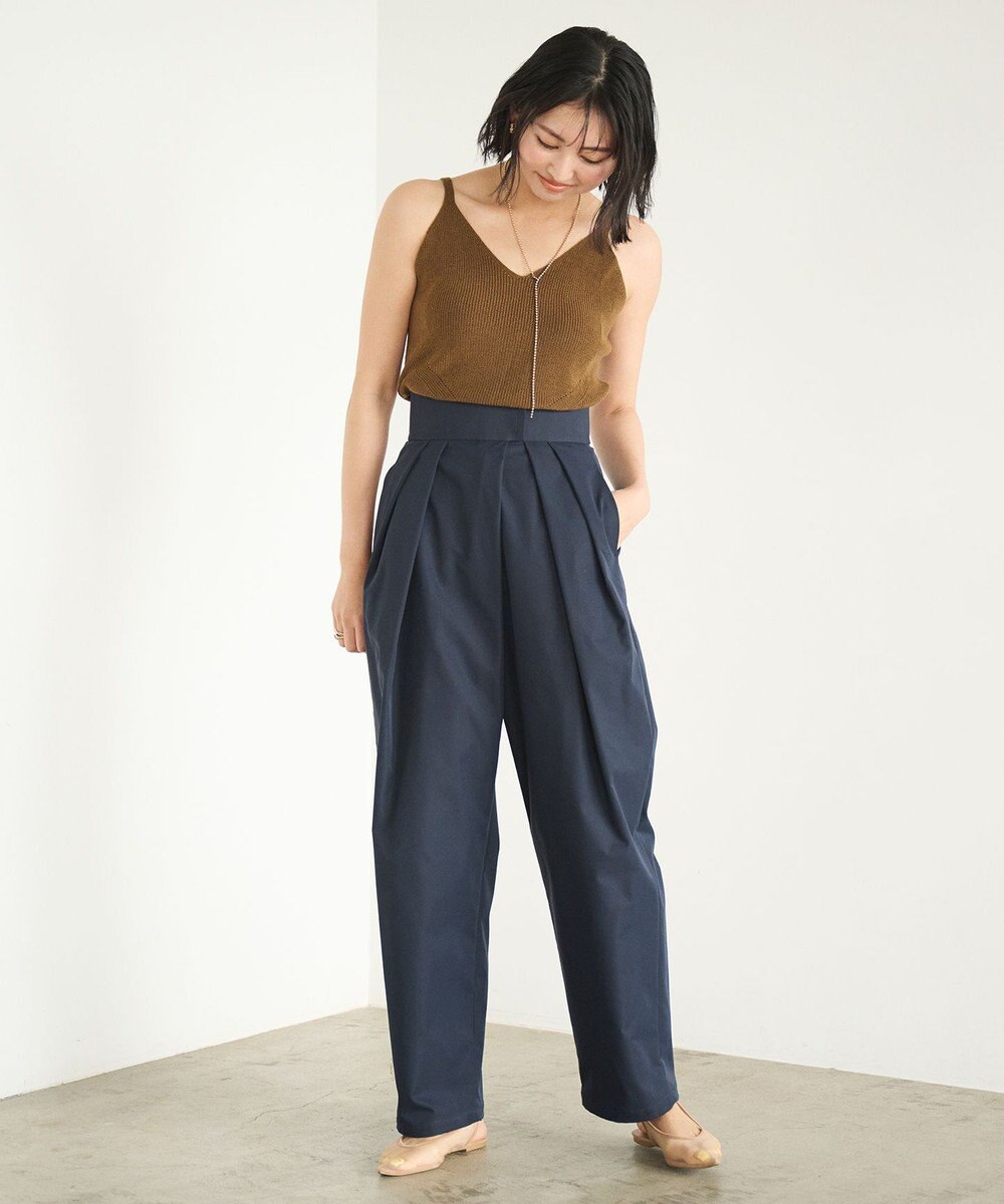 #Newans ２タックコクーンワイドパンツ 