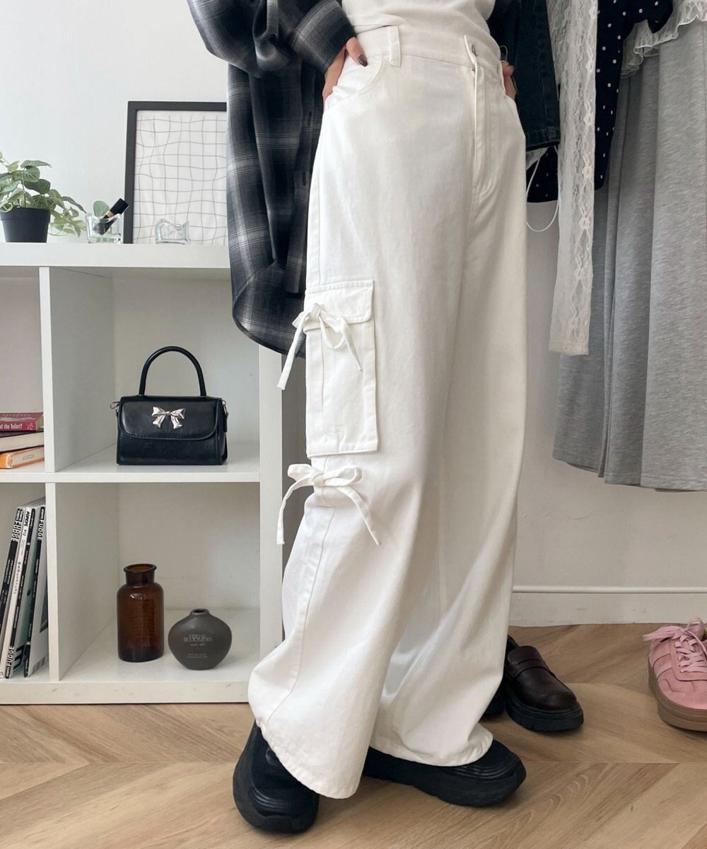 WEGO サイドリボンカーゴパンツ 