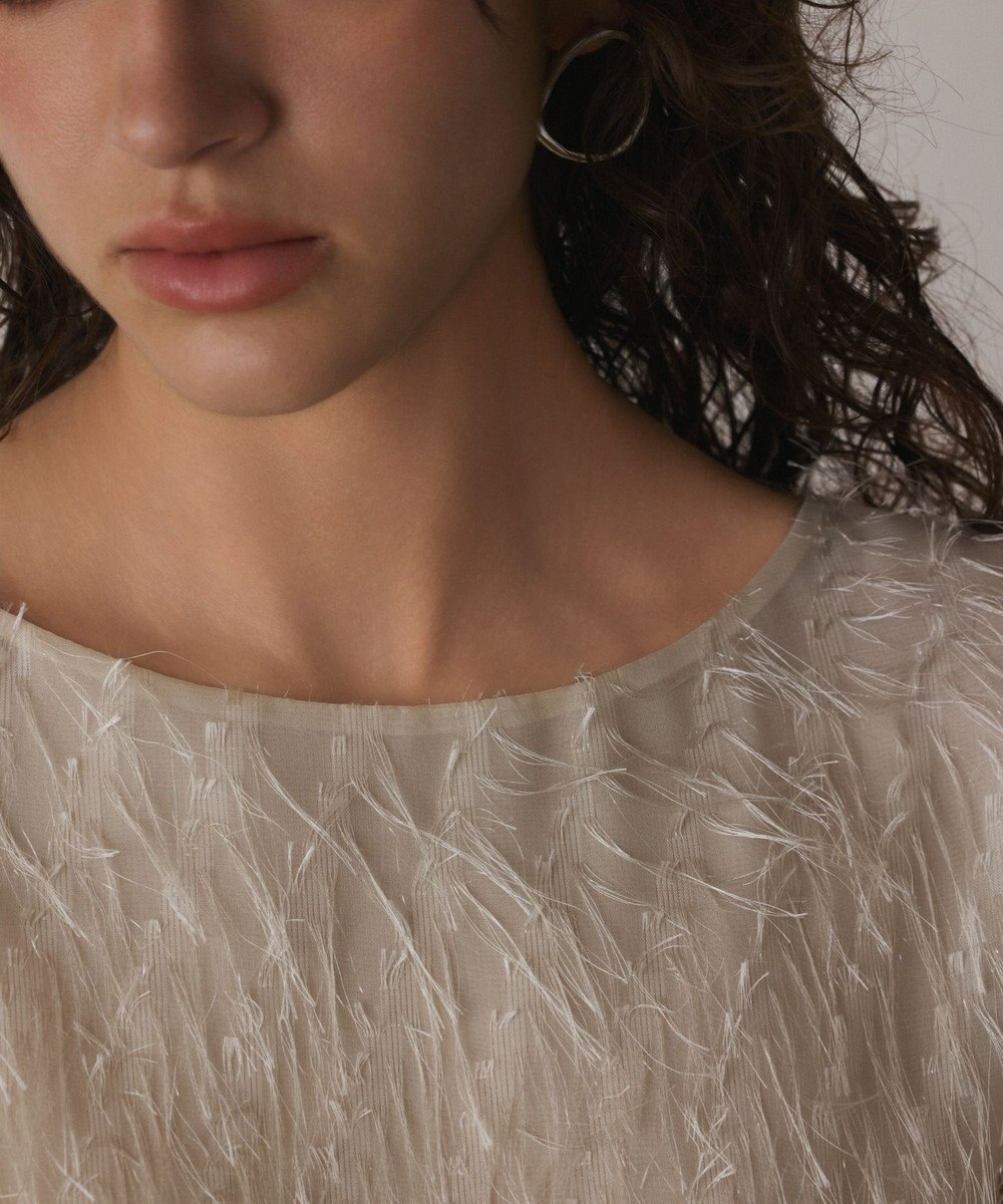 GRACE CONTINENTAL フリンジギャザートップ 