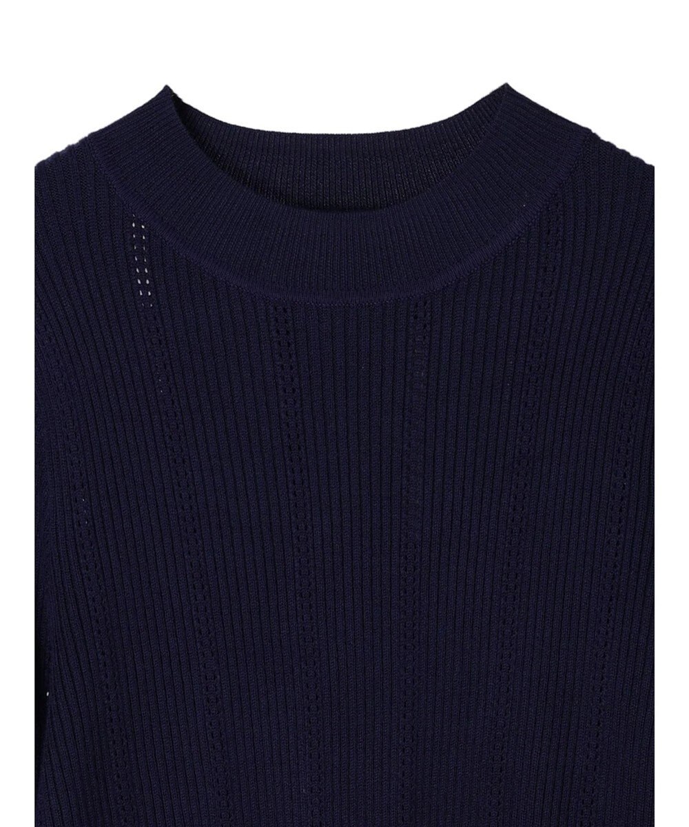 earth music&ecology 袖パールハイネックリブプルオーバー 