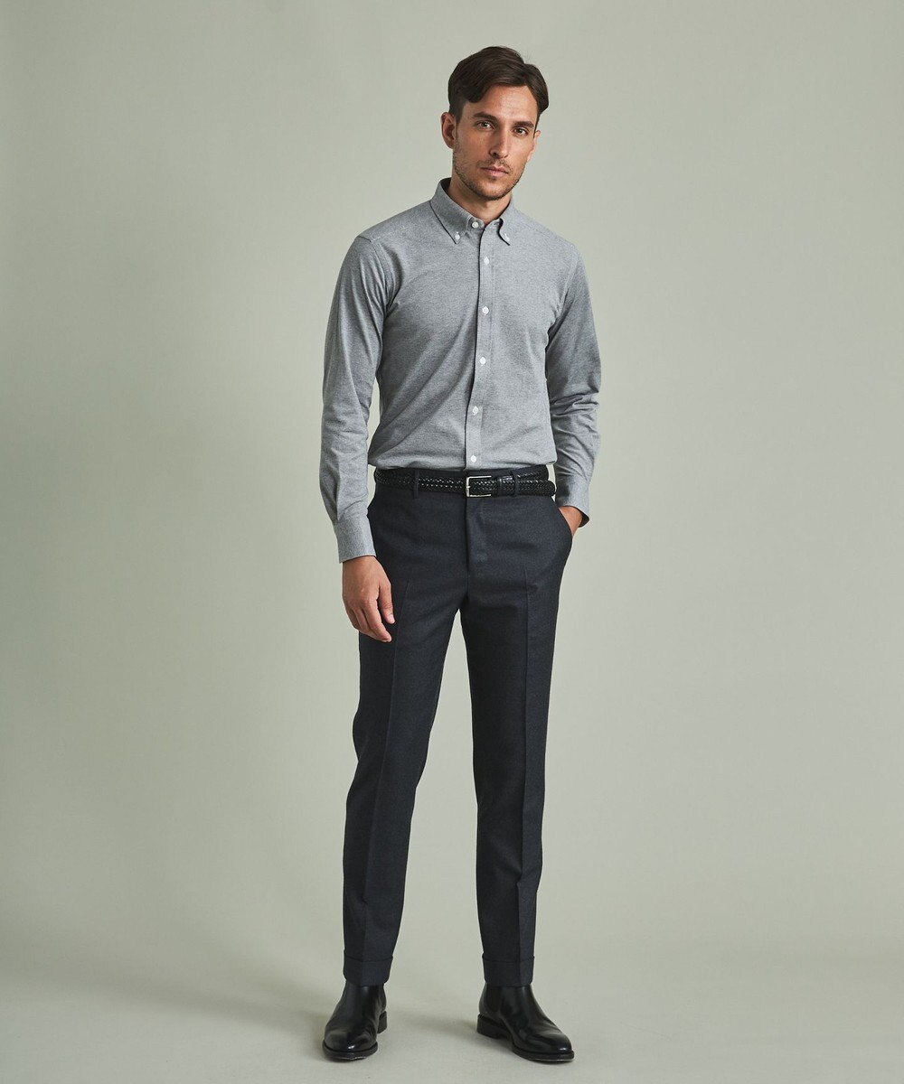 GOTAIRIKU 【吸水速乾】クールマックス鹿の子 ビズシャツ_ボタンダウン 