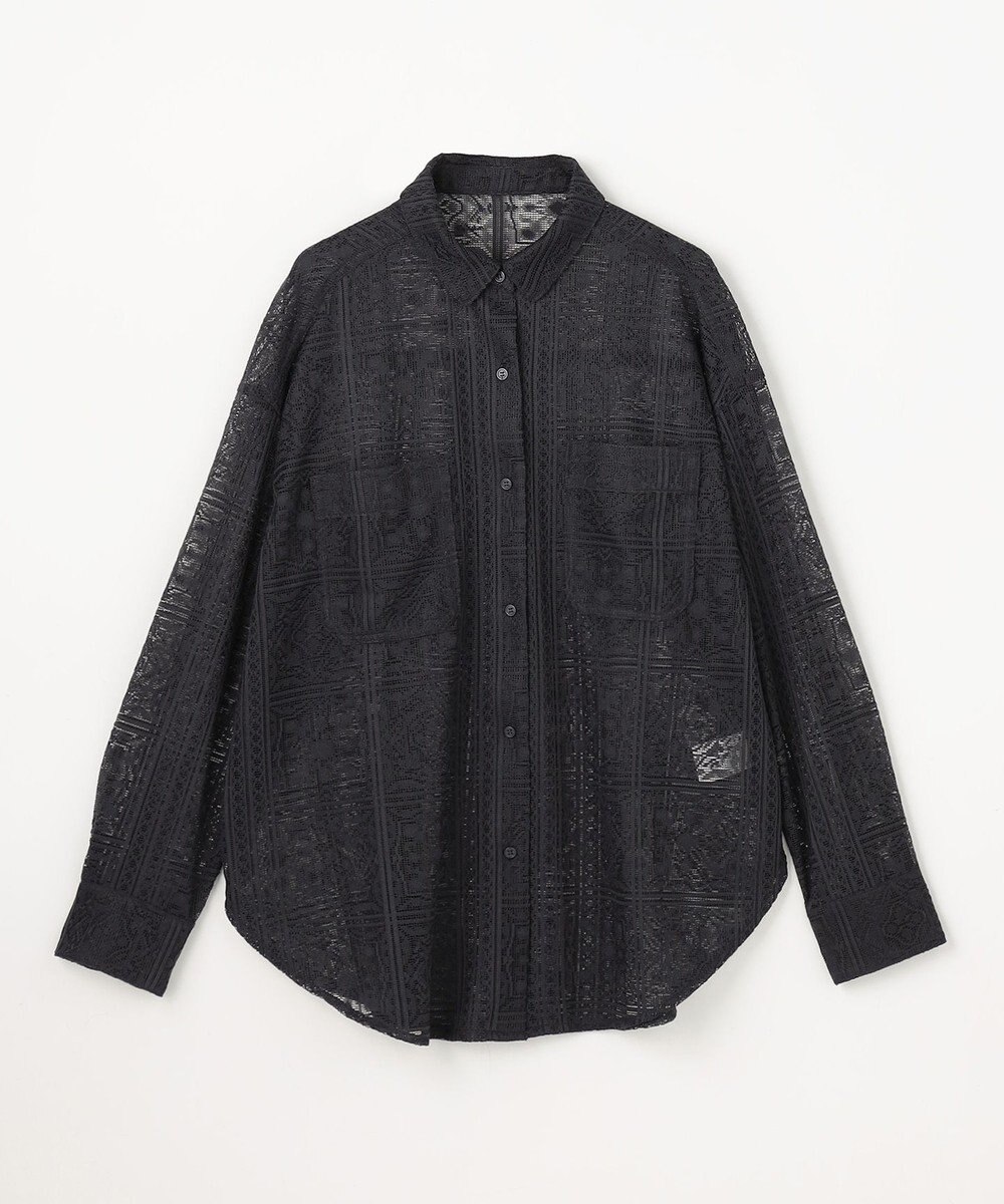 ANY L レースオーバーシャツ 