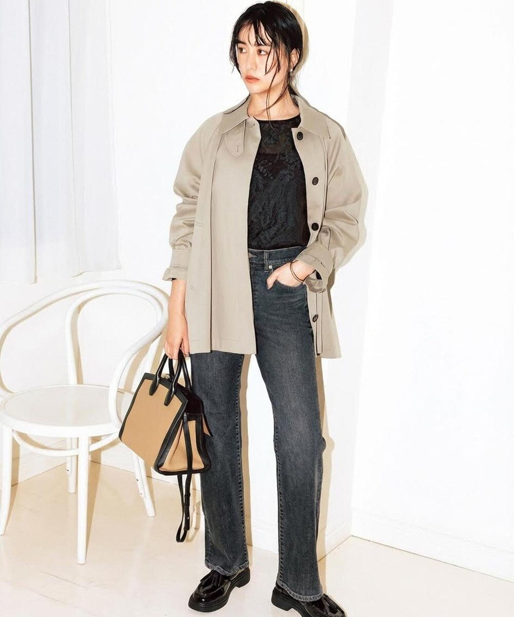 UNFILO 【昨年即完！春の売れ筋1位コート】Aライン スプリングコート 