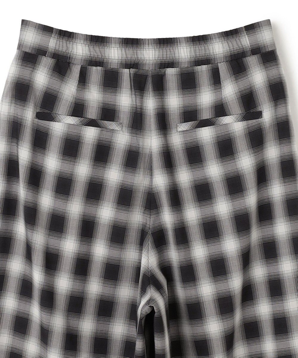 UNFILO シアー オンブレーチェック ワイドパンツ 