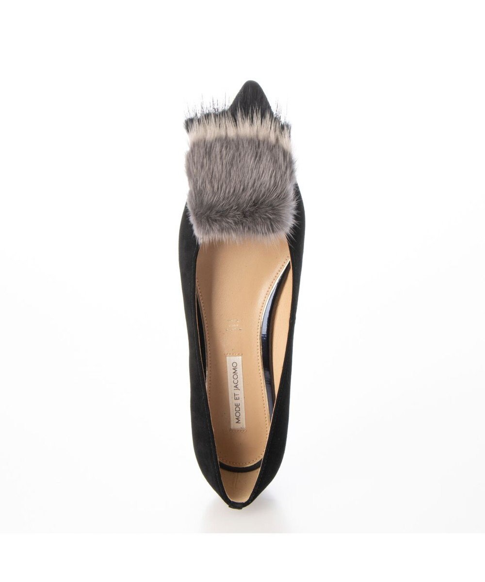 MODE ET JACOMO <MODE ET JACOMO>コンビファー付きフラットパンプス 