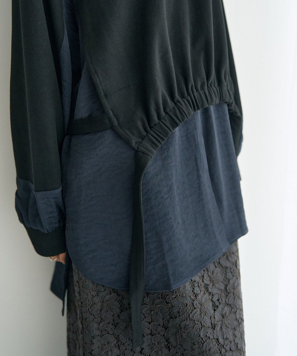 YECCA VECCA 素材MIXレイヤード起毛プルオーバー 