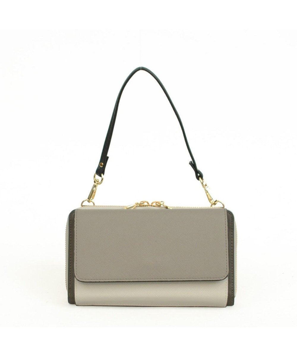 UNBILLION カシュカシュ cachecache / WEB限定カラーコンビウォレットショルダーバッグ 