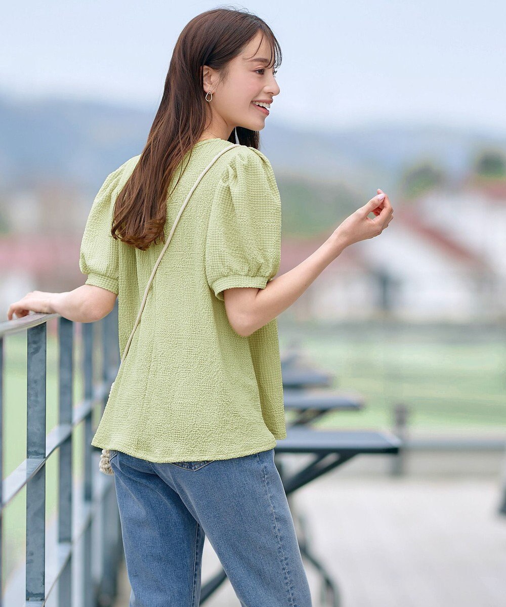 Tiaclasse 【洗える】ボリューム袖ジャガードプルオーバー 