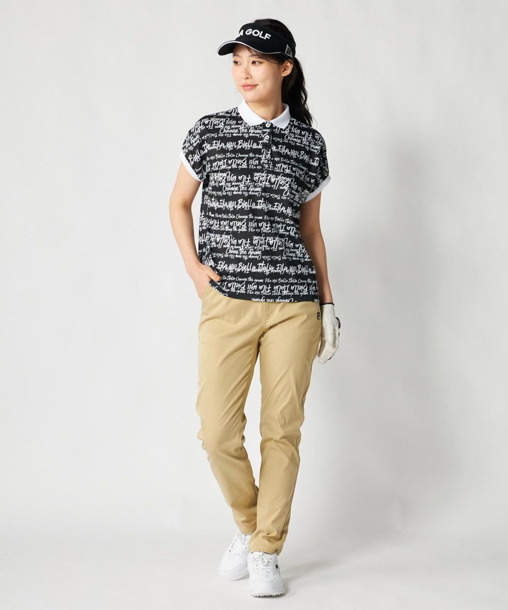 FILA GOLF／marie claire 【FILA GOLF】 ウェストロゴジャガードゴムツイルロングパンツ 