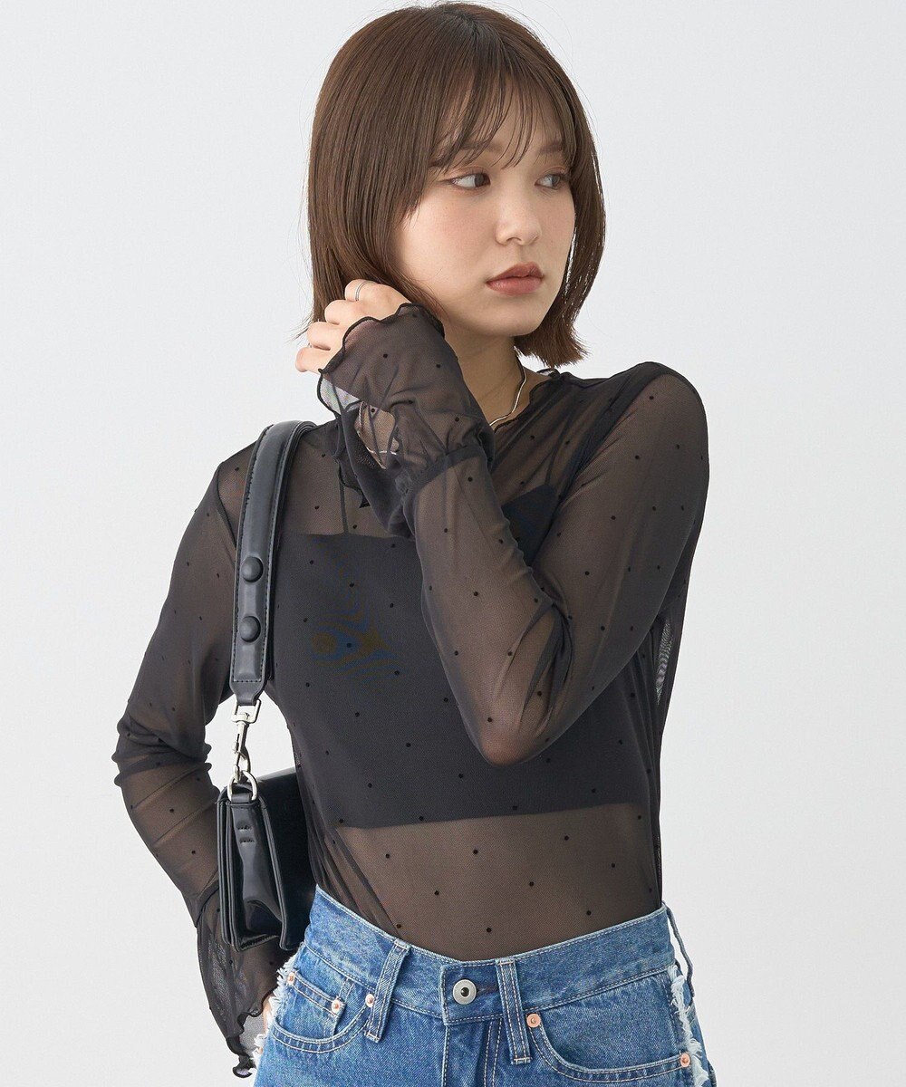 earth music&ecology フロッキードットメロープルオーバー 