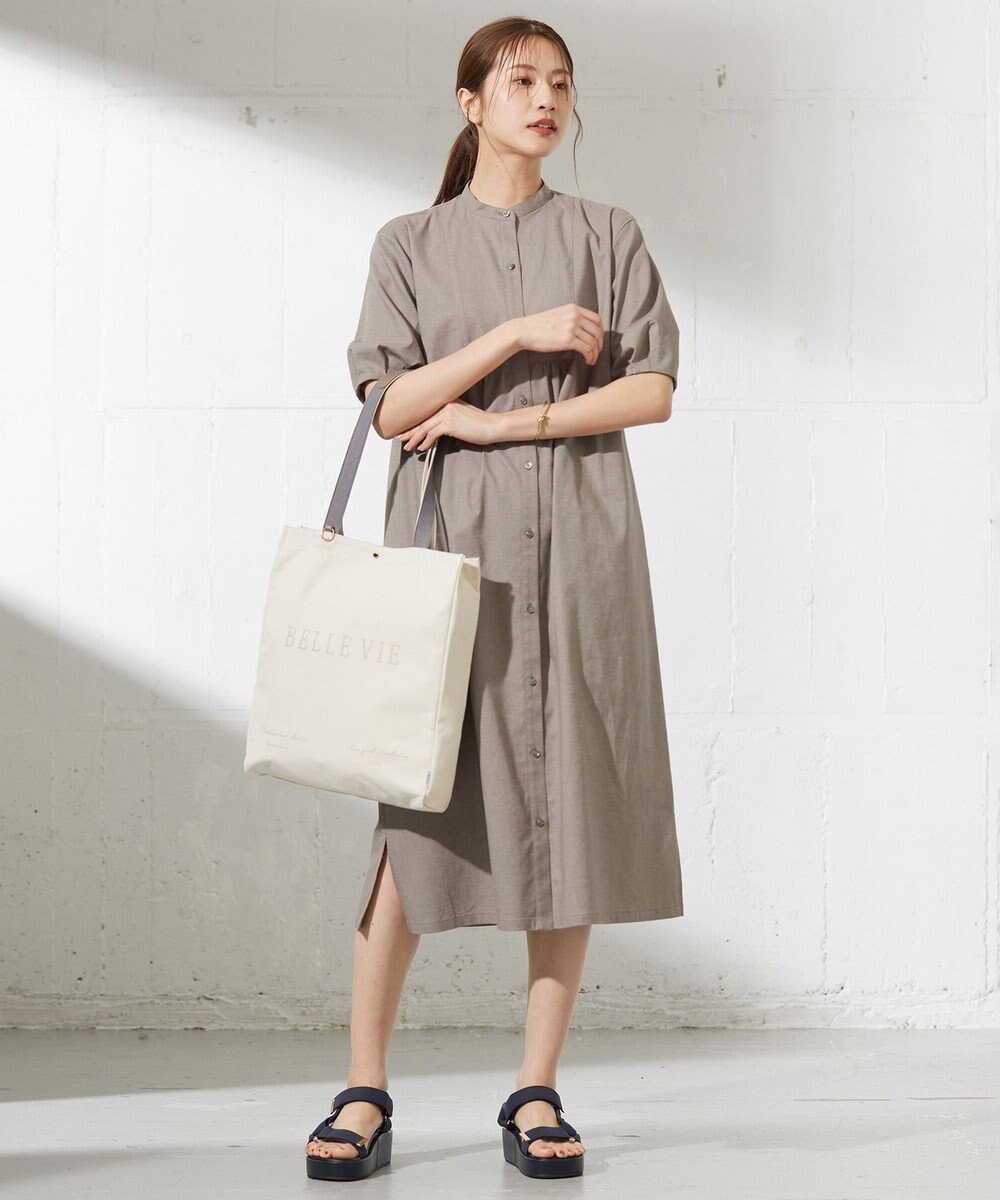 J.PRESS LADIES 【WEB限定カラーあり・セットアイテム・撥水加工・A4サイズ収納可】ポーチ付き PRINTED トート バッグ 