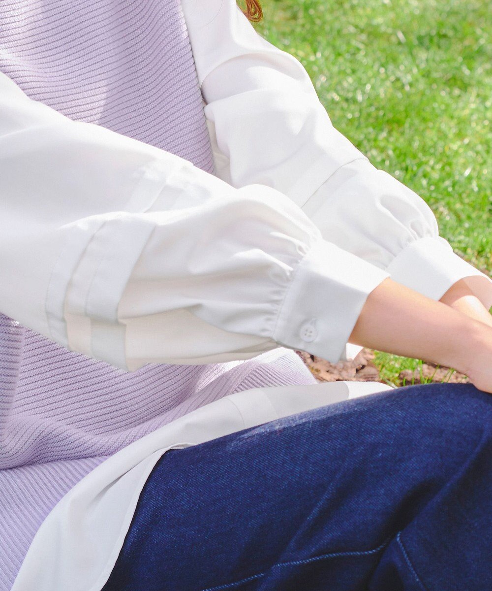 Tiaclasse L 【新色追加・2way・洗える】シャツドッキングニットベスト 