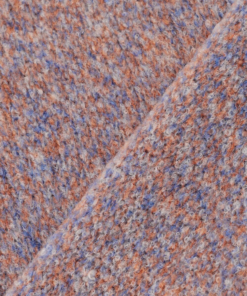 23区 【洗える】ミックスブークレ サイドスリットタートルニット 