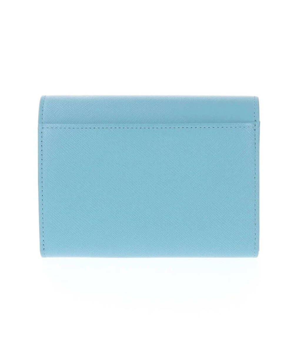 LANVIN en Bleu リュクサンブールカラー 二つ折り被せ財布 