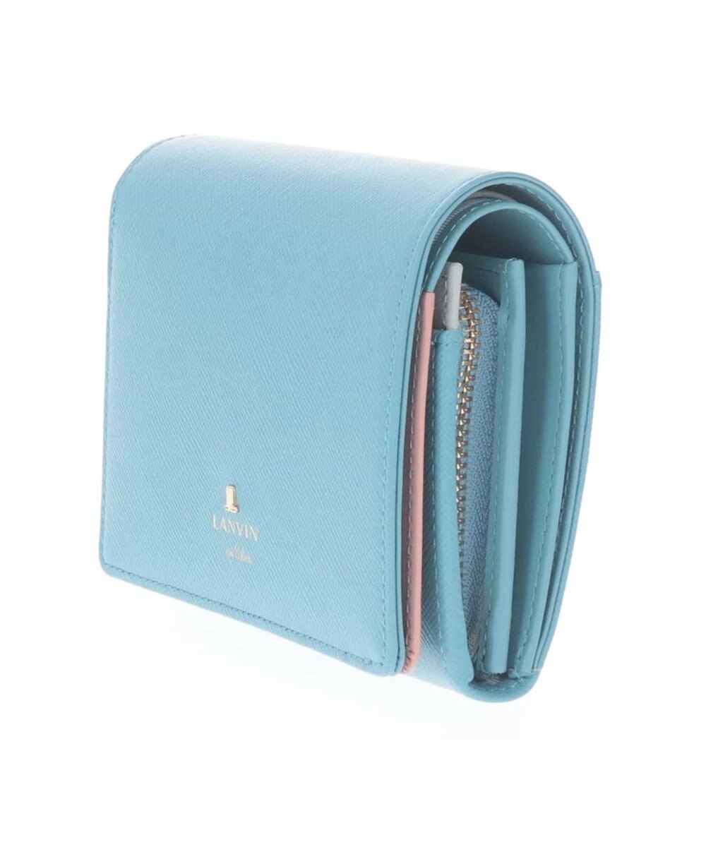 LANVIN en Bleu リュクサンブールカラー 二つ折り被せ財布 