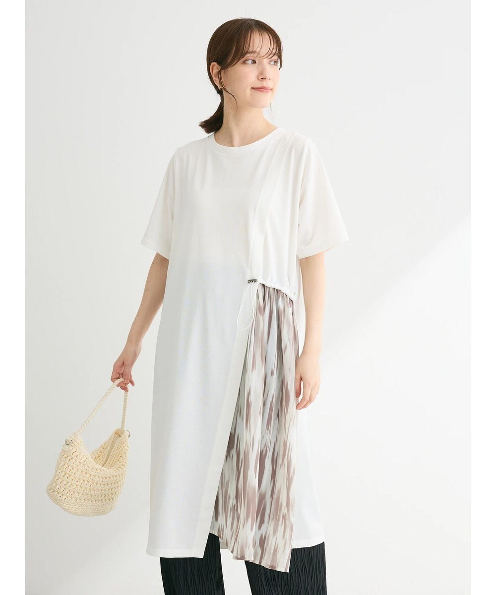 Green Parks 柄シアードッキングワンピース 