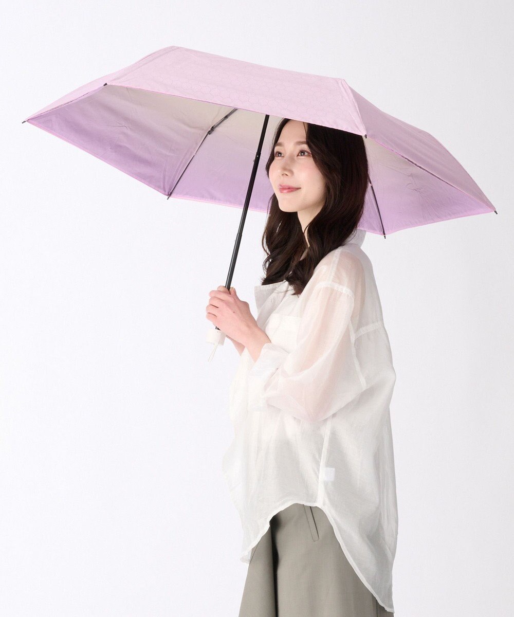 MOONBAT ハニカム断熱パラソル グラデーション 折りたたみ傘 晴雨兼用 日傘 一級遮光 UV 