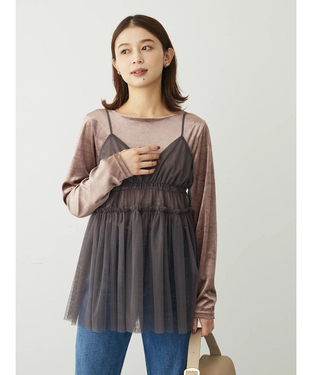 Green Parks ・ＥＬＥＮＣＡＲＥ　ＤＵＥ　ベロアクルーロングＴＥＥ 