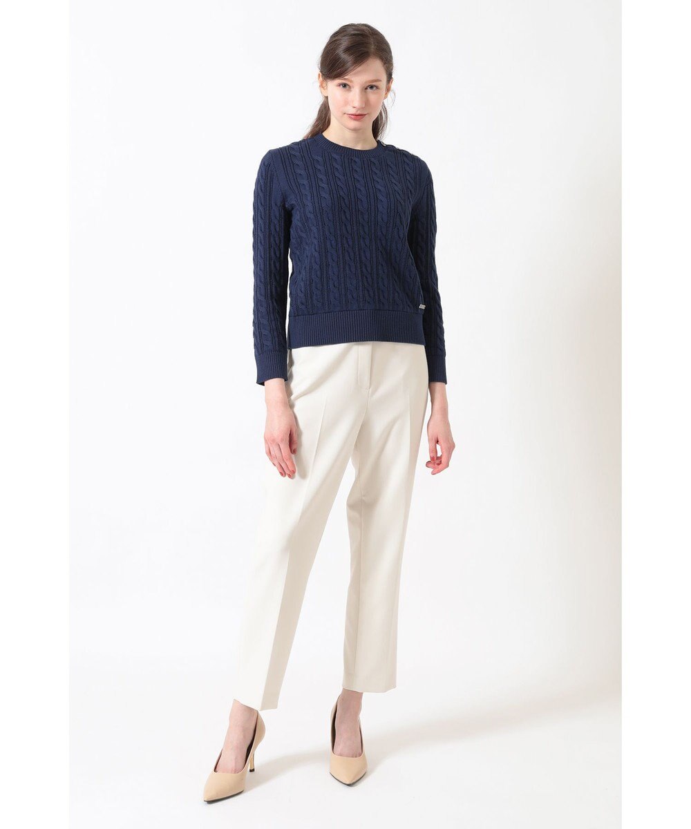 DAKS ミックスケーブル ニットプルオーバー（無撚コットン） 