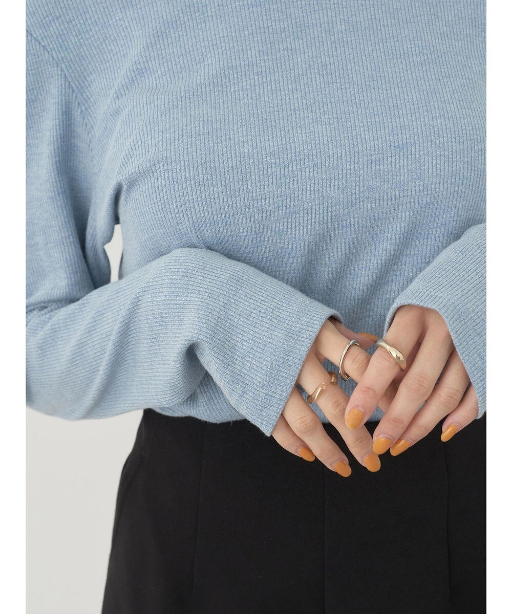 earth music&ecology ラメテレコハイネックプルオーバー 