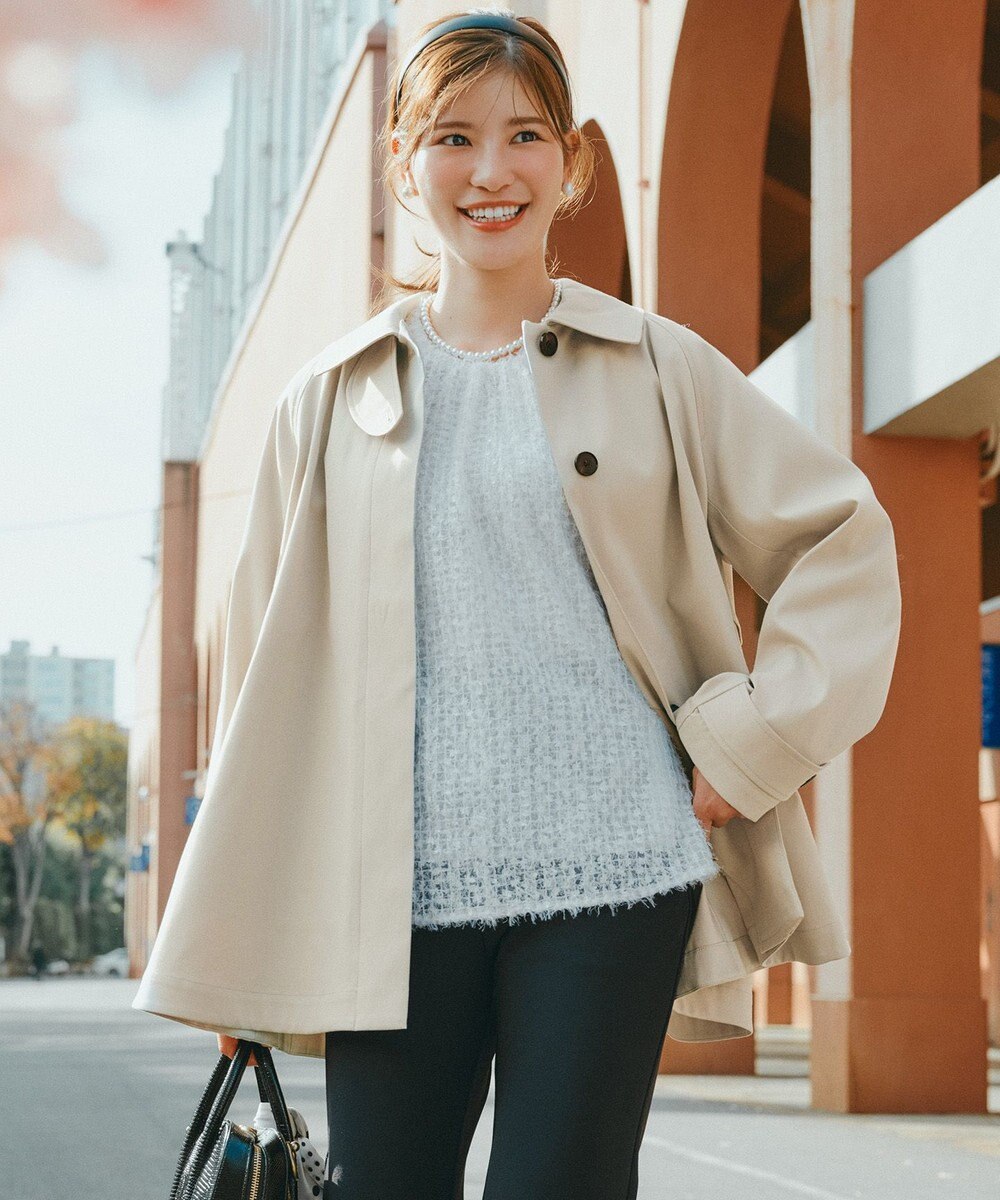 UNFILO L 【昨年即完！春の売れ筋1位コート】Aライン スプリングコート 