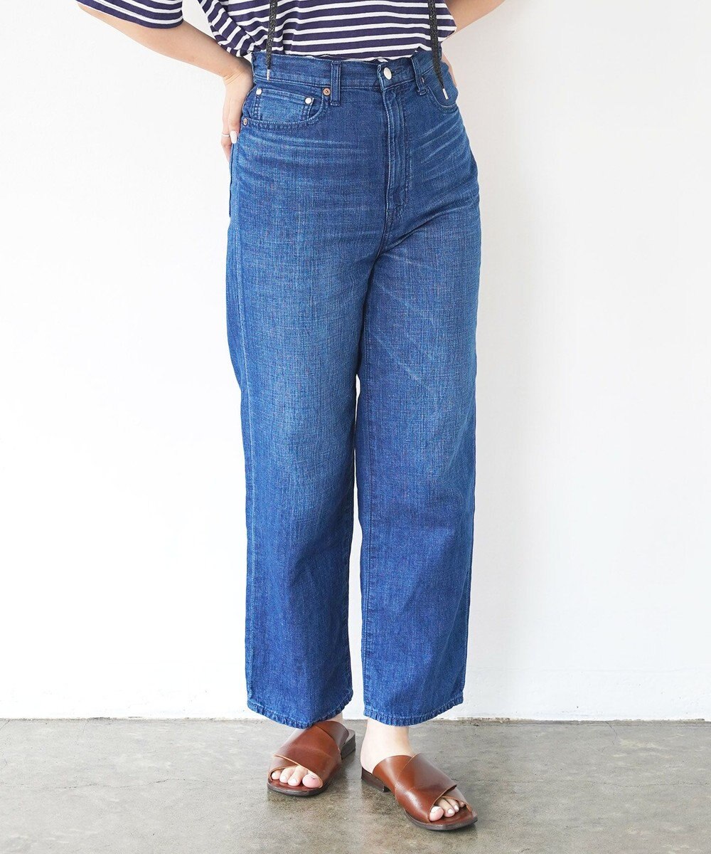 caqu FS linen ankle boy`s アンクル丈 ゆったりボーイフィットリネンデニム 