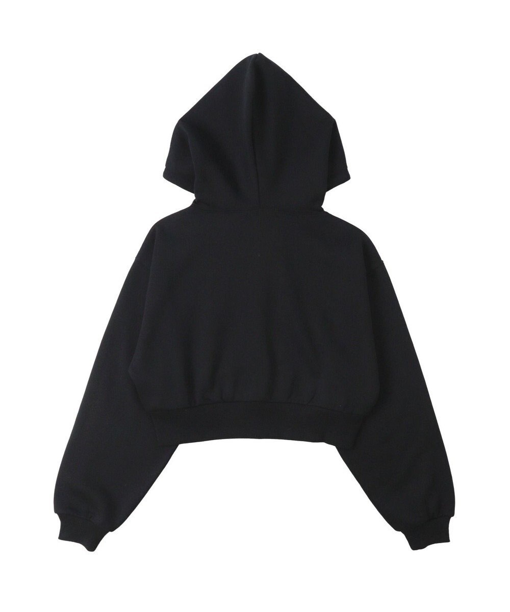 WEGO 【裏起毛】ラインストーン裏起毛ショートジップパーカー 