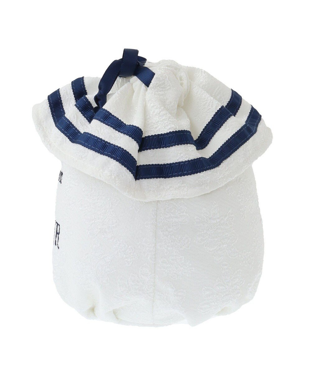 Maison de FLEUR ラインリボンジャカード巾着ポーチ 