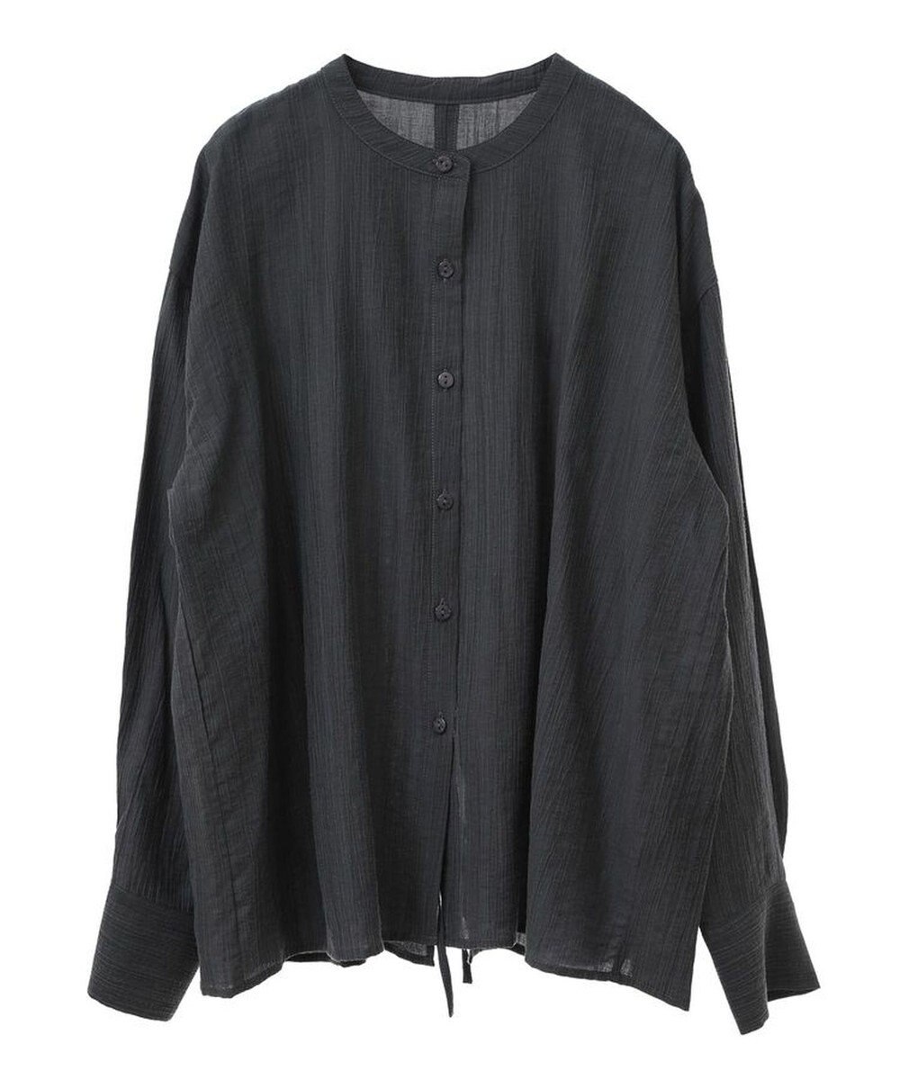 Green Parks バックシャンバンドカラーシャツ 