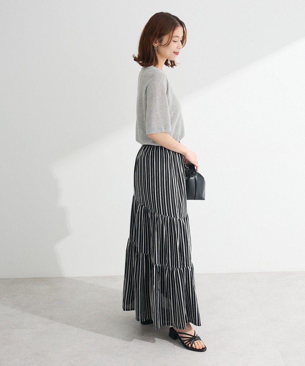 Green Parks ・ＥＬＥＮＣＡＲＥ　ＤＵＥ　ストライプフレアスカート 