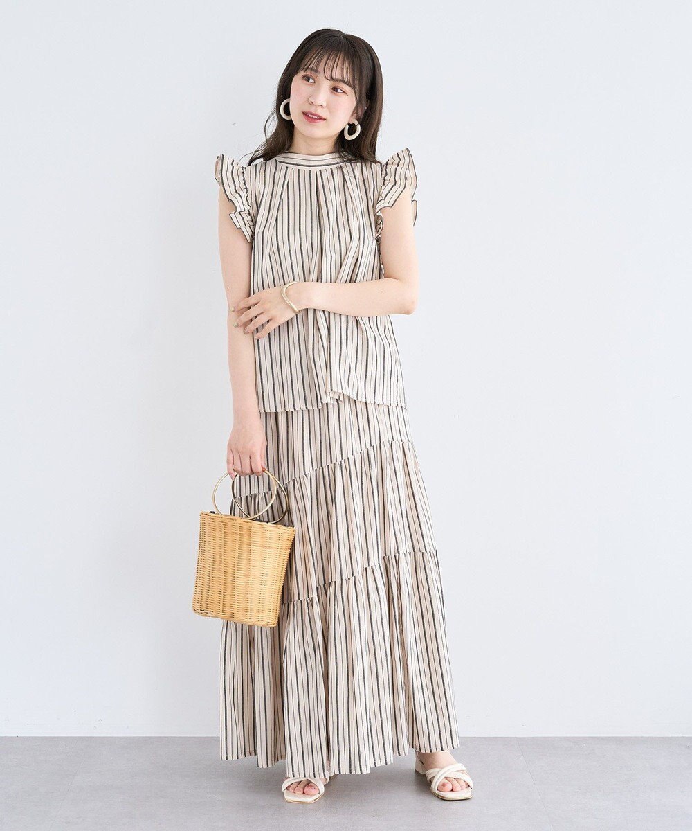 Green Parks ・ＥＬＥＮＣＡＲＥ　ＤＵＥ　ストライプフレアスカート 