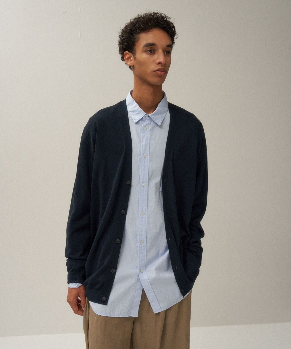 ATON NUBUCK SILK COTTON | オーバーサイズカーディガン - UNISEX 