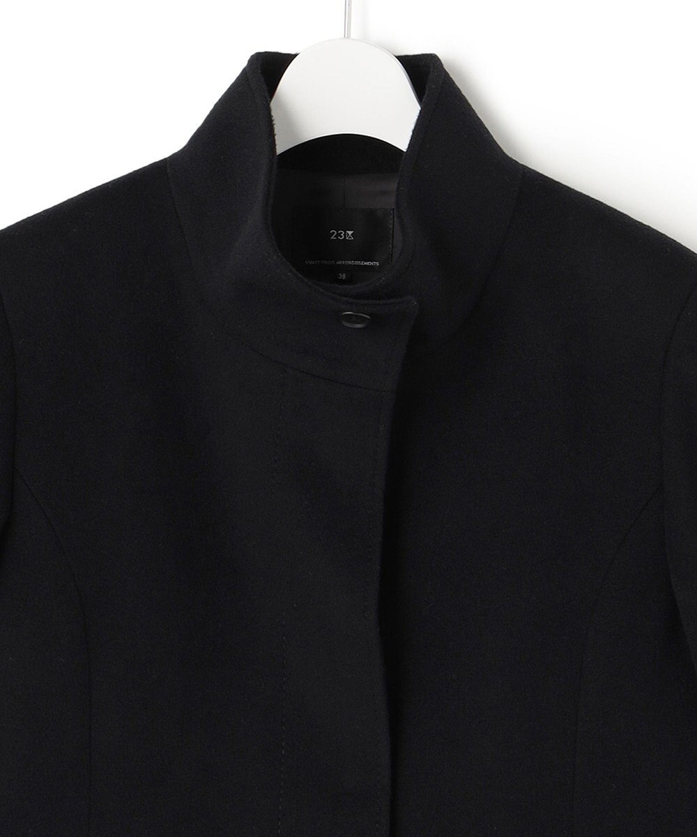 23区 S ウールカシミヤビーバー スタンドカラー コート 