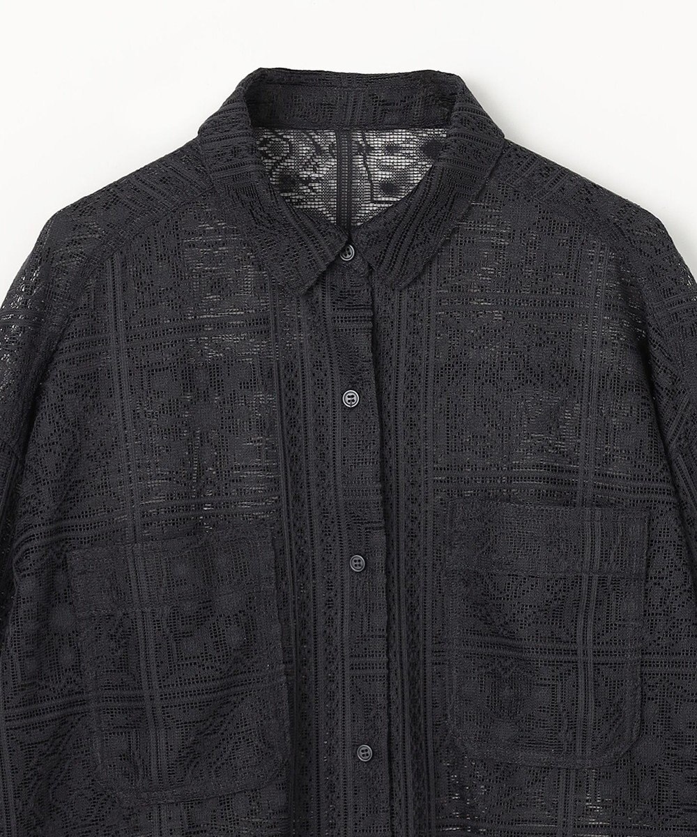 ANY L レースオーバーシャツ 