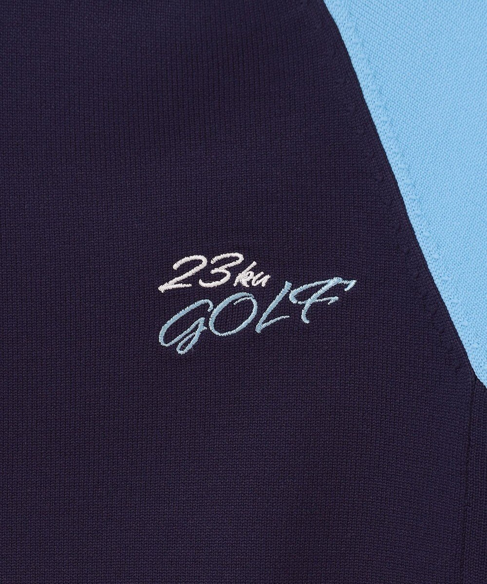 23区GOLF 【WOMEN】【ウォッシャブル】バイカラー モックネック ニット 